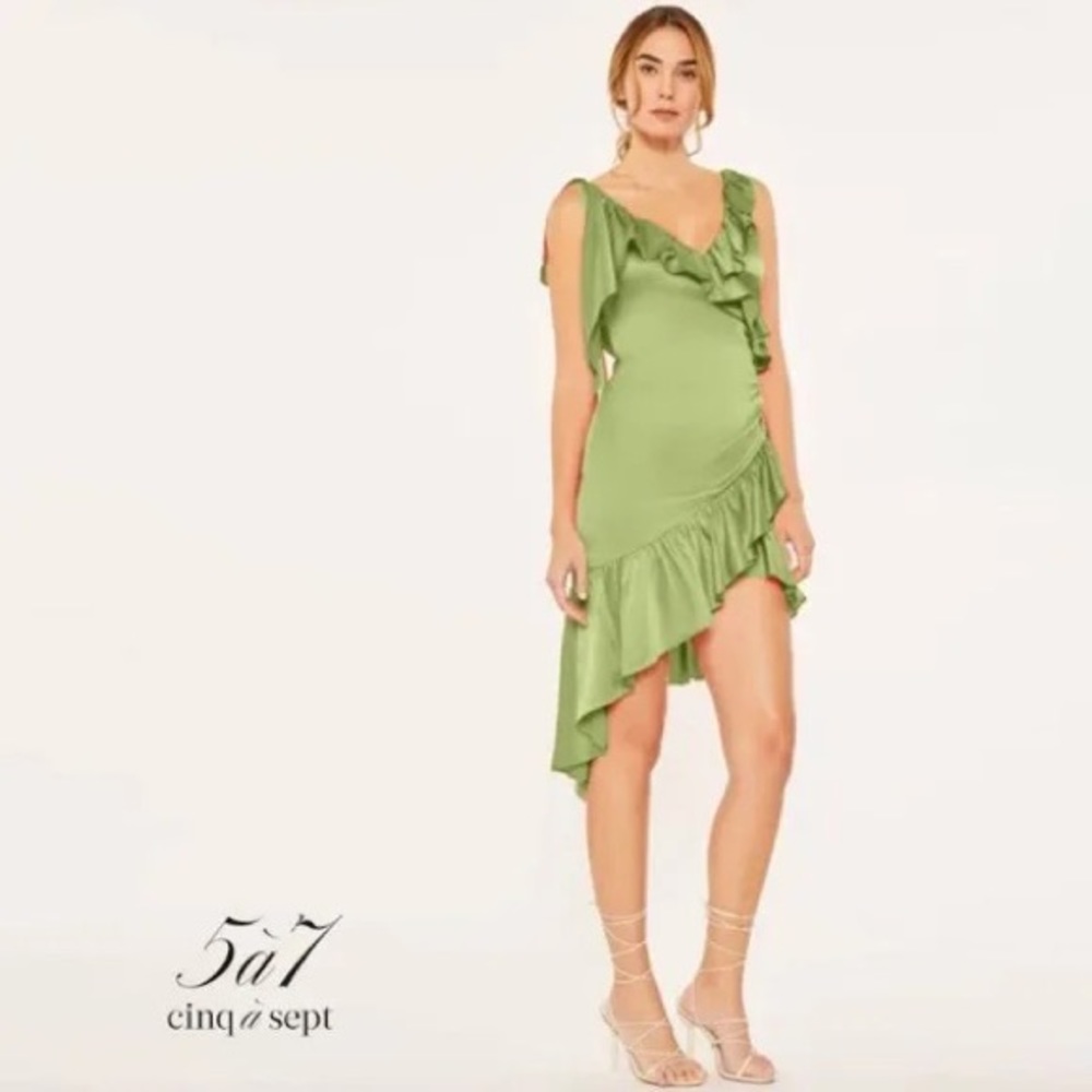NWT Cinq a Sept Petunya Silk Mini Dress Prickly Pear